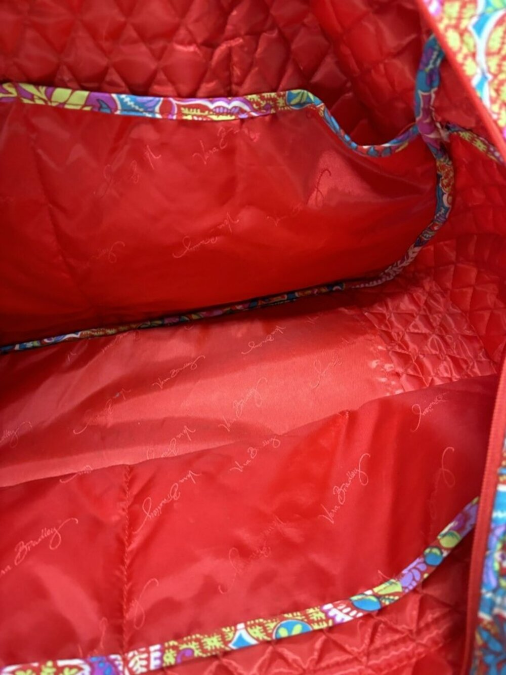 Vera Bradley Paisley in Paradise Weekender Duffle Bag w/ Strap & Luggage Sleeve - Picture 13 of 16